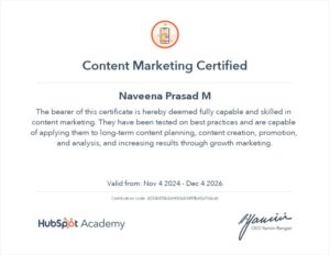 Content Marketing Certification